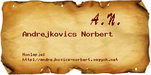 Andrejkovics Norbert névjegykártya
